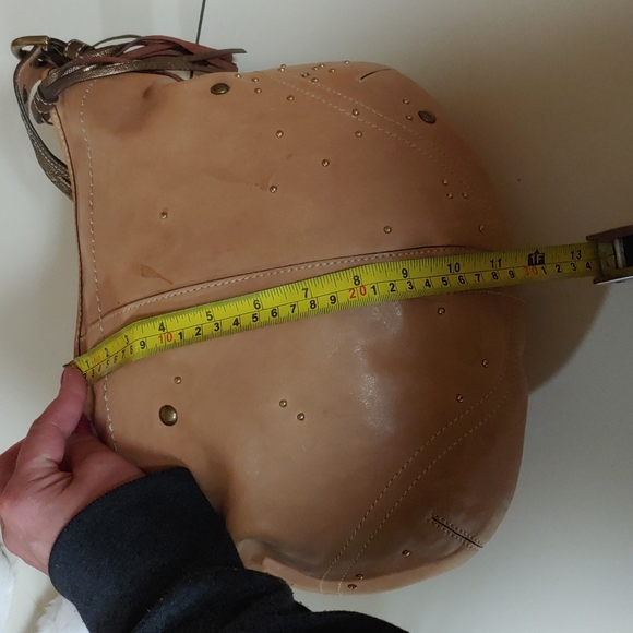 Coach Vanchetta Crystal Studded Leather Hobo Shoulder Bag - Picture 13 of 17